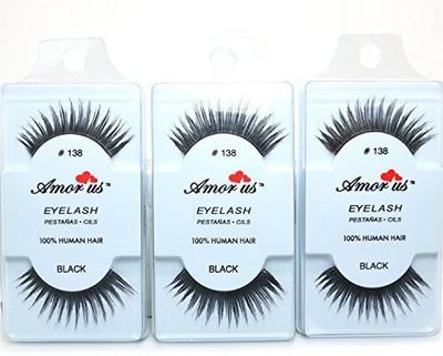 

Amorus 3 Pairs 100 Human Hair False Eyelashes 138 Compare Red Cherry Free Earring(Pack of 1)