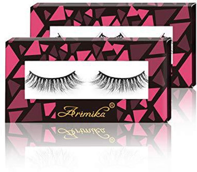 

Arimika Lash Handmade 3D Mink False Eyelashes 2 Pair Pack Reusable With Sturdy Flexible Band Lightweight Natural Looking Cruelty Free(Pack of 2)