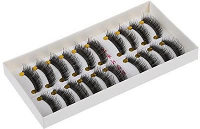 

Toogoor Eyelashes Toogoo 10 Pairs Natural False Invisible Clear Band Model(Pack of 1)
