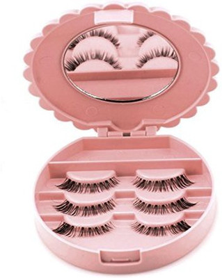 

Creazydog Acrylic Cute Bow False Eyelash Storage Box Makeup Cosmetic Mirror Case Organizer(Pack of 1)