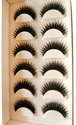 

Jujunx 6 Pair Handmade Natural False Eyelashes Fashion Eye Charming Lashes Makeup(Pack of 1)