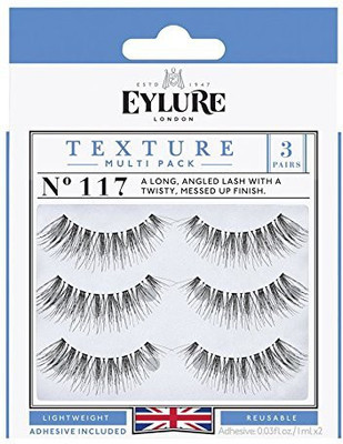 

Eylure Texture 117 False Eyelashes Black Multipack(Pack of 1)