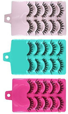

Buyitnow Fake Eyelashes Messy Cross Natural Look Eye Lashes Black(Pack of 3)