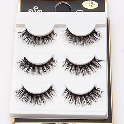 

Misright 3 Pairs 3D Thick Black Cross False Eyelashes Makeup Long Fake Lashes Extension(Pack of 1)