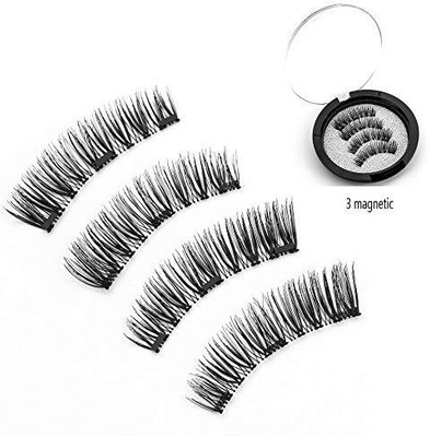 

Coshine 4Pcs Triple Magnetic False Eyelashes 0 2Mm Ultra Thin Reusable 3D Fake Magnet Eye Lashes No Glue(Pack of 1)