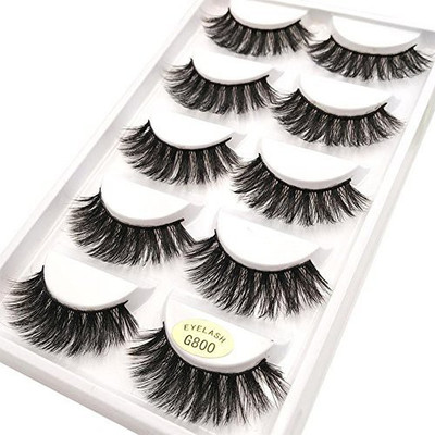 

Bodermincer Scala 5 Pairs 3D Handmade Cotton Stalk Water Mink Cross Messy Eye Lashes False Eyelashes 6 Styles To Choose(Pack of 1)