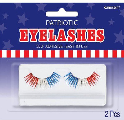 

Amscan Eyelashes Fake Lashes 1 2 34 X Blue Red White(Pack of 1)
