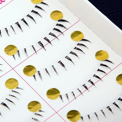 

Nickys Gift 10 Pairs Makeup Natural Lower Bottom Black False Eyelashes Clear Band(Pack of 1)