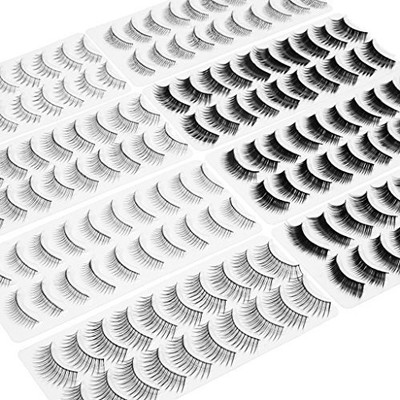 

Wleec Beauty 80 Pairs False Eyelash Pack Eyelashes Set 10 Strip Lashes Each Style 8(Pack of 8)
