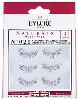 

Eylure Fake Eyelash And Adhesives 020 Black 3 Count(Pack of 3)