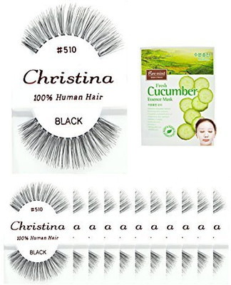 

Christina 12 Packs 510.100 Human Hair Fake Eyelashes(Pack of 12)