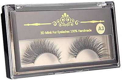 

Yoseng False Eyelashes 3D Mink Fur Long Cross 100 Handmade Voluminous Dramatic Looking Reusable Thick Black For Makeup 1Pair Pack(Pack of 1)