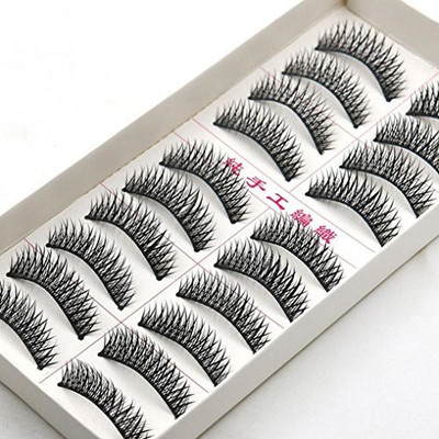 

Staron 10 Pairs Crisscross Fake Eye Lashes Thick Long Party Black Band False Eyelashes(Pack of 1)