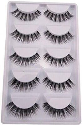 

Gu Angqi Guangqi 5 Pairs 3D Fake Eyelashes Makeup Natural Look Eye Lash Handmade False Black Long Soft Reusable(Pack of 1)