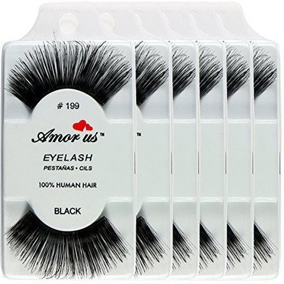 

Amorus 6 Pairs 100 Human Hair False Eyelashes Made In Indonesia 199(Pack of 6)