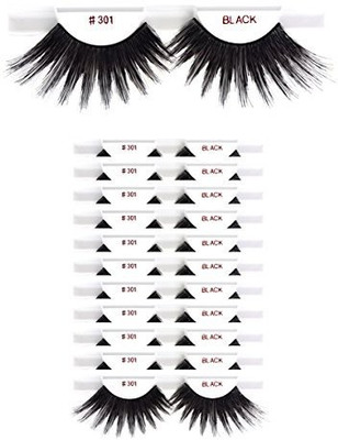 

Christina 12 Packs 301 100 Human Hair Fake Eyelashes(Pack of 1)