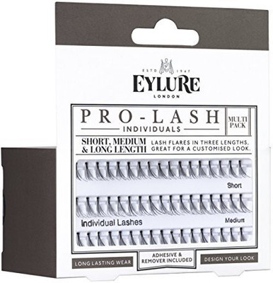 

Eylure Pro Multipack Eyelashes Individual Lashes Short Medium Long Lengths Lasting Glue And Remover(Pack of 1)