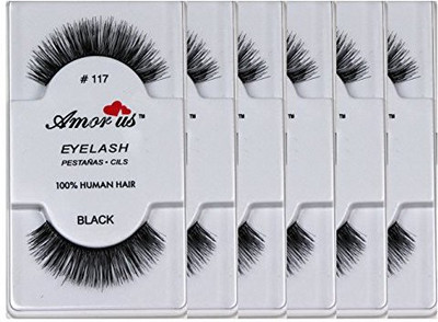 

Amorus 100 Human Hair False Eyelashes 117 Compare Red Cherry(Pack of 6)