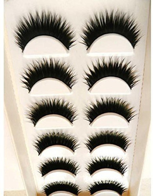 

Lookatool 6 Pairs Handmade Natural Messy Cross Fake Eye Lash False Eyelashes Extension Makeup(Pack of 1)