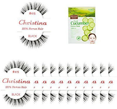 

Christina 12 Packs Eyelashes 415 100 Human Hair Fake(Pack of 12)