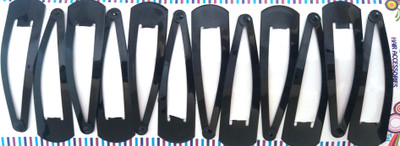

Fashionable 6 PAIR OF BLACK LARGE Tic Tac Clip(Multicolor)