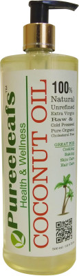 

Pureeleafs Organic Virgin Pure Coconut oil 500 ml Hair Oil(500 ml)