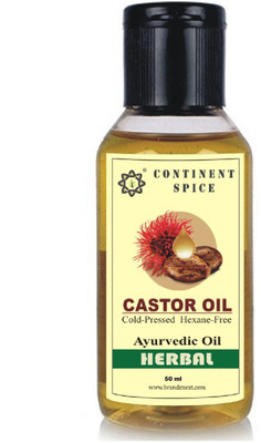 

Continent Spice Cold-Pressed Hexane Free 100% Pure khadi Castor Oil Hair Oil(50 ml)
