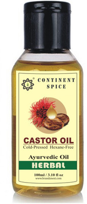 

Continent Spice Cold-Pressed Hexane Free 100% Pure khadi Castor Oil Hair Oil(100 ml)