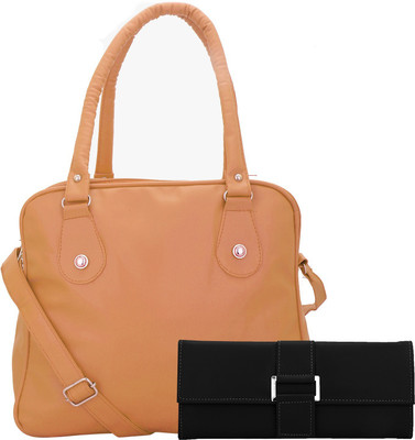 

Lady bar Shoulder Bag(Tan, Black), Black;tan