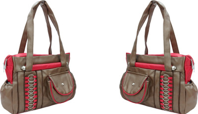

Lifestyle Fashion Hand-held Bag(Brown, Red)