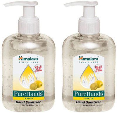 

Himalaya Pure Hands Lemon Hand Sanitizer ( 250 ml, pack of 2 )(500 ml, Pump Dispenser, Pack of 2)