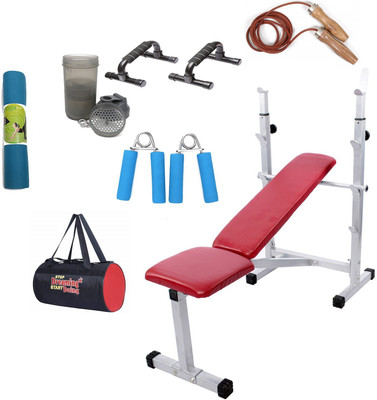 

Lifeline Multi Bench 307 Bonus With Skipping Rope 952, Gym Bag and Accessories (7 Items) Home Gym Combo(40 - 60 kg)