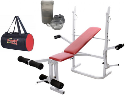 

Lifeline Multi Gym Bench 308 | Bundles With Gym Bag and Shaker Bottle Home Gym Combo(100 - 120 kg)