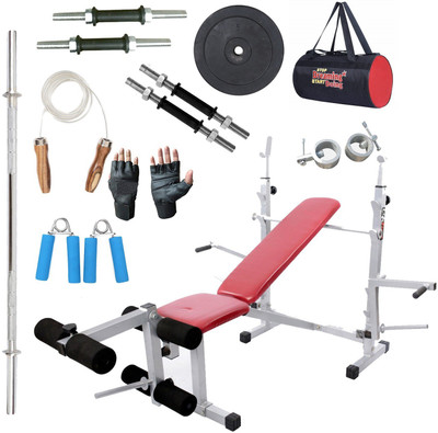 

Lifeline Multi Gym Bench 308 | Bundles With Gym Bag, Hand Grip And Accessories ( 9 items ) Home Gym Combo(100 - 120 kg)