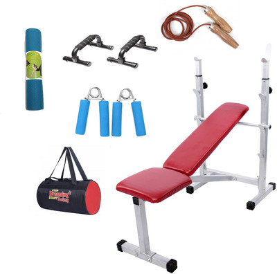 

Lifeline Multi Bench 307 Bonus With Skipping Rope 952, Gym Bag, and Accessories (6 Items) Home Gym Combo(100 - 120 kg)