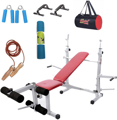

Lifeline Multi Gym Bench 308 | With Gym Bag, Skipping Rope 952 and Accessories (6 Items) Home Gym Combo(100 - 120 kg)
