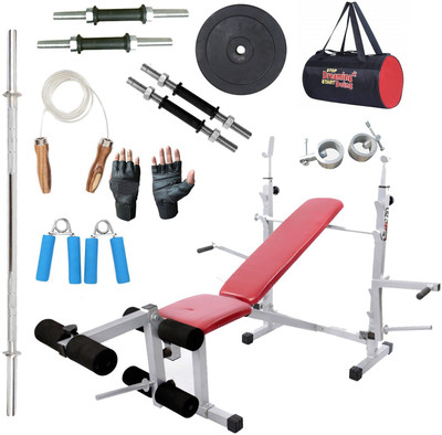 

Lifeline Multi Gym Bench 308 | Bundles With Gym Bag, Gym Gloves And Accessories ( 9 items ) Home Gym Combo(100 - 120 kg)