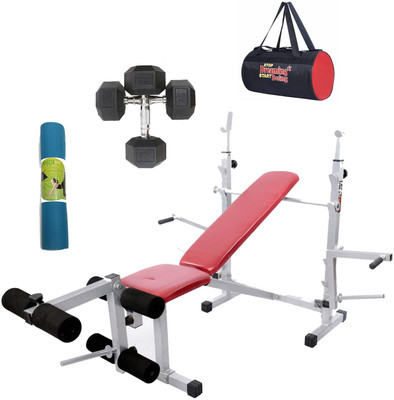 

Lifeline Multi Gym Bench 308 | Bundles With Gym Bag, Yoga Mat And Hexa Dumbbell 7.5kg Set Home Gym Combo(100 - 120 kg)