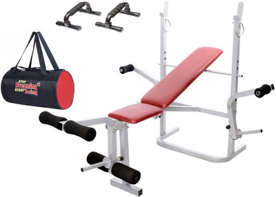 

Lifeline Multi Gym Bench 308 | Bundles With Gym Bag and Push up Bar Home Gym Combo(100 - 120 kg)
