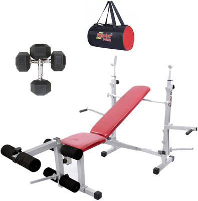 

Lifeline Multi Gym Bench 308 | Bundles With Hexa Dumbbell 7.5kg and Gym Bag Home Gym Combo(100 - 120 kg)