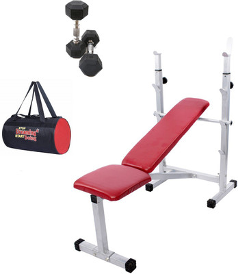 

Lifeline Multi Bench 307 Bonus With Hexa Dumbbell 5kg Set and Gym Bag Home Gym Combo(100 - 120 kg)