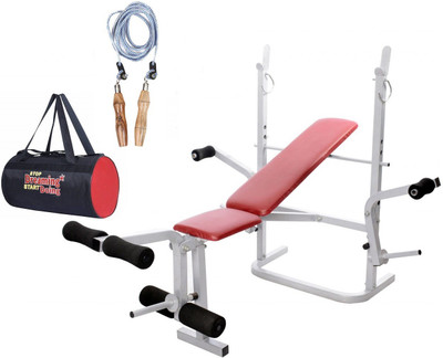 

Lifeline Multi Gym Bench 308 | Bundles With Gym Bag and Skipping Rope 910 Home Gym Combo(100 - 120 kg)