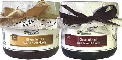 

Farm Naturelle Real Ginger Infused Forest Honey (400 GMS) and Real Clove Infused Forest Honey (400 GMS) Combo-Immense Medicinal Value(800 g, Pack of 2)