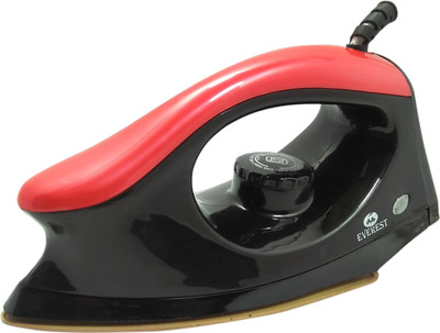 Everest DESIGNER 1000 W AUTOMATIC ELECTRIC IRON Dry Iron(Red, Black), Black;red