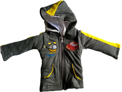 

Arya Krishna Full Sleeve Printed, Graphic Print, Embroidered Boys Jacket, Grey
