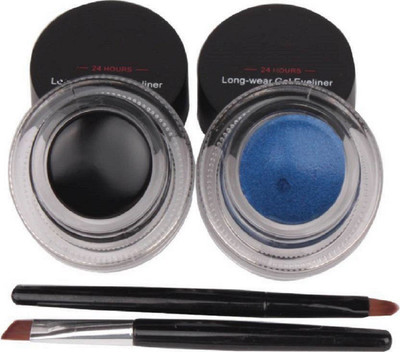 

hich 2 in 1 Black & Blue Water Proof & Smudge Proof 24hrs Gel Eyeliner 3+3= 6g 6 g(black, blue)