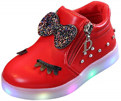 

Premsons Girls Slip on Sneakers(Pink, Red