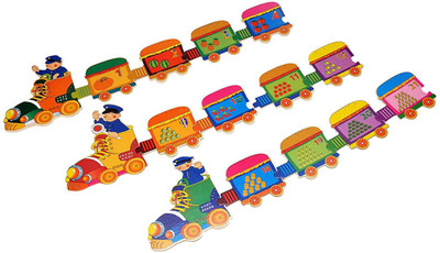 

TALKING GANESHA 123 Wooden Train Puzzle Numbers Educational and Learning Toy(Multicolor)