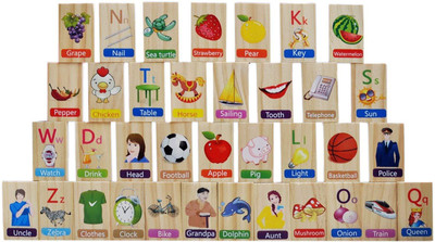 

Authfort 100 Pieces English Game Set | Alphabets Words Counting Stacking Sorting | Early Educational Toys Kids 3 + Years(Multicolor)