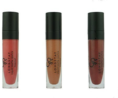 

Golden Rose Long Wearing Longstay Kissproof Liquid Matte Lipstick 3 Piece Set, Set(Multicolor)
